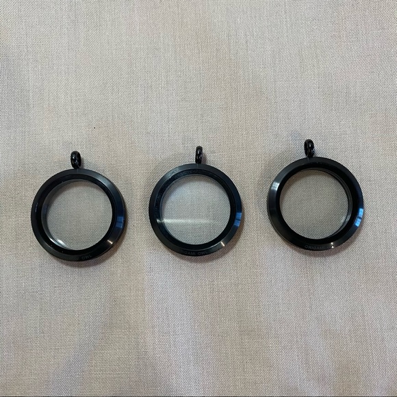 Origami Owl NEW Large Black Locket with Crystals - Picture 4 of 5